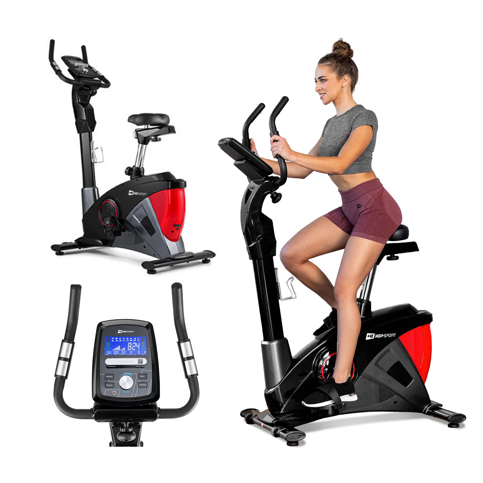 Vélo D'appartement Connecté Hop-Sport Apollo HS-090H - Roue D'inertie 13 Kg - 32 Niveaux De Résistance