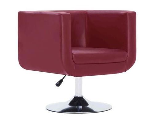 vidaXL Fauteuil pivotant Rouge bordeaux Similicuir
