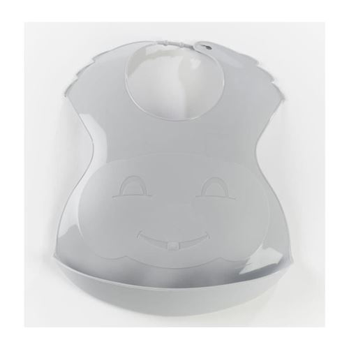thermobaby bavoir semi-rigide gris charme
