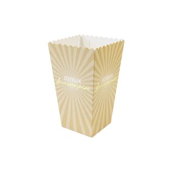 Party Pro Boîtes à Pop-Corn Fleuris - Lot De 8 Boîtes 12,5 Cm