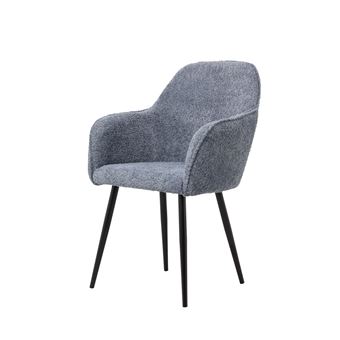 Fauteuil Bouclette bleu canard - Table Passion - Bleu - Tissu - 1