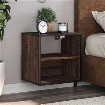 VidaXL Lot 2 Tables De Chevet Flottantes Chêne Sonoma - Meubles Muraux Chambre Avec Tiroir Rangement Gain De Place