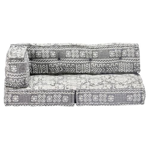 vidaXL Pouf Gris clair Tissu