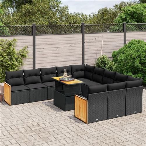 Non Communiqué Noir Vidaxl Salon De Jardin Avec Coussins 5 Pcs, Canapés De Patio, Ensemble De Meubles, Mobilier De Terrasse Extérieur, 3252224
