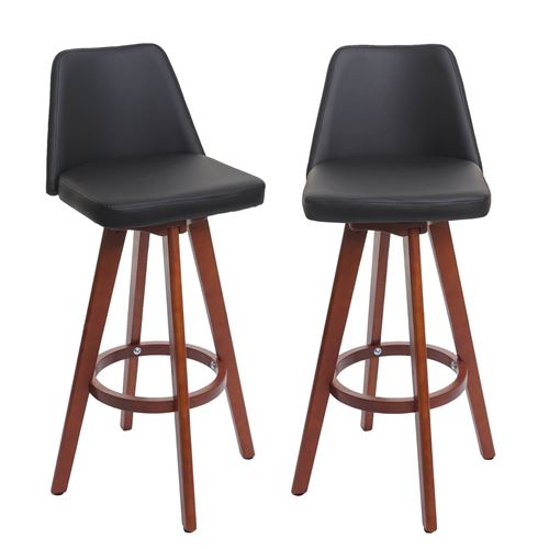 Mendler - Tabouret de bar HWC-C43 - Lot de 2 - Noir - Image 3