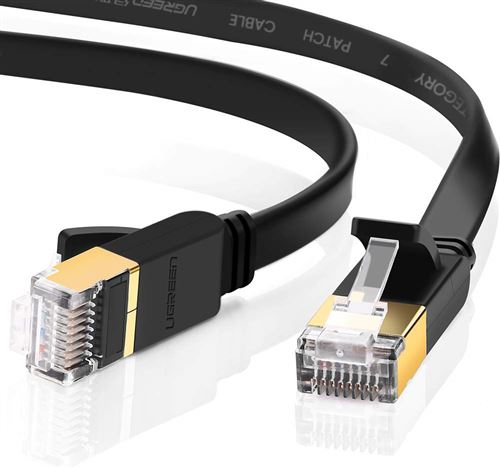 Câble Ethernet CAT 7 Réseau RJ45 Haut Débit 10Gbps 600MHz UFTP 8P8C, 1m .