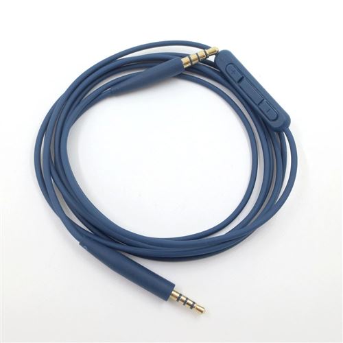 Câble IOS audio pour casque Bose QuietComfort QC25 QC35 OE2 OE2i AE2 Bleu