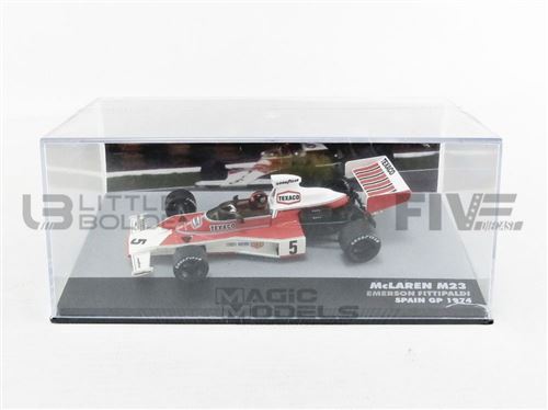 Voiture Miniature de Collection PROMOCAR 1-43 - MCLAREN M23 - World Champion GP Espagne 1974 - White / Red - PRO10628