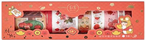 8 Rouleaux ruban papier décoratif pour cadeaux , fleurs , scrapbooking [Novago]