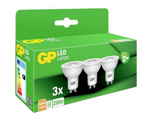 GP Batteries 740GPGU10087427B3 LED EEC A+ (A++ - E) GU10 réflecteur 3.7 W blanc chaud (Ø x L) 50 mm x 55 mm 3 pc(s)