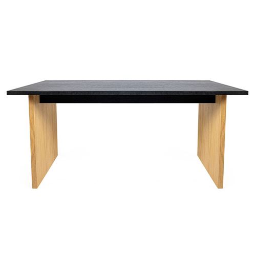 Non Communiqué Noir Table A Manger Fixe Sans Tiroir Paris Prix En Mdf 4 Personnes 160 X 90 Cm