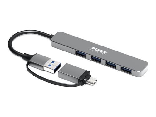 Non Communiqué Port Connect - Concentrateur (Hub) - Usb-C/Usb-A - 4 X Superspeed Usb 3.0 - De Bureau