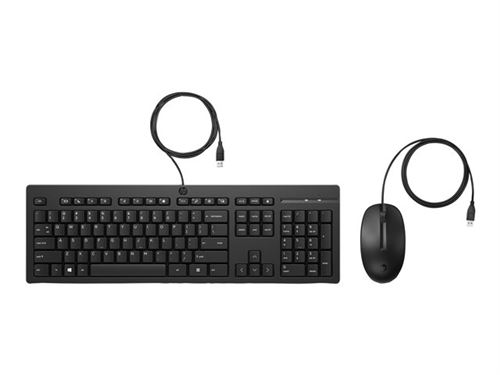 HP 225 - Toetsenbord en muis set - USB - AZERTY - Belgisch - voor ProBook 44X G9, 455 G8, 45X G9, 635; ZBook Power G9, Studio G9; ZBook Firefly 14 G9, 16 G9