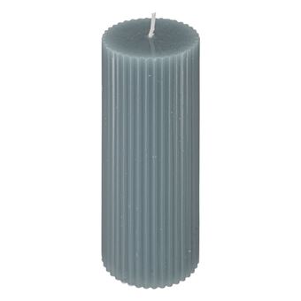 Atmosphera Créateur d'intérieur - Bougie Déco Demi 14cm Bleu Orage - 1