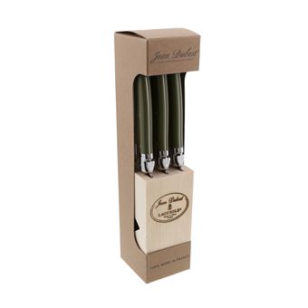 Bloc de 6 couteaux Laguiole Kaki - Jean Dubost - Vert - Inox - 1