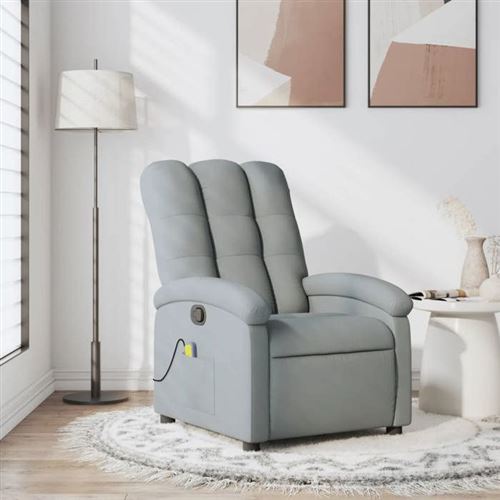 Vidaxl Gris/Clair Fauteuil De Massage Inclinable - Image 3