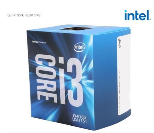 Processeur - OEM Intel i3 6100 - Dual-core 3.70 GHz -LGA 1151 - 6e génération