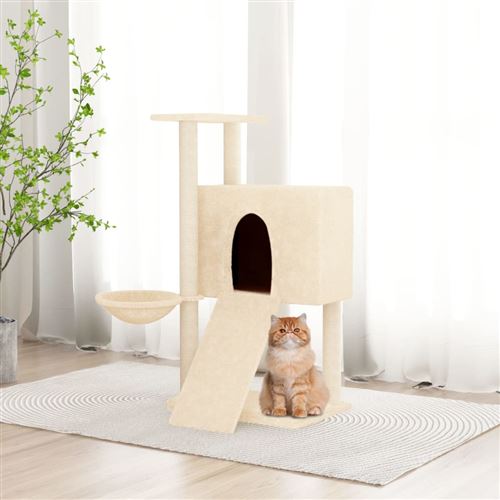 Meilleurs prix pour vidaXL Arbre à chat avec griffoirs en sisal Crème 96 cm