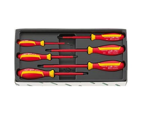 Stahlwille 96469515 VDE Screwdriver Set insulated ergonomic handle red