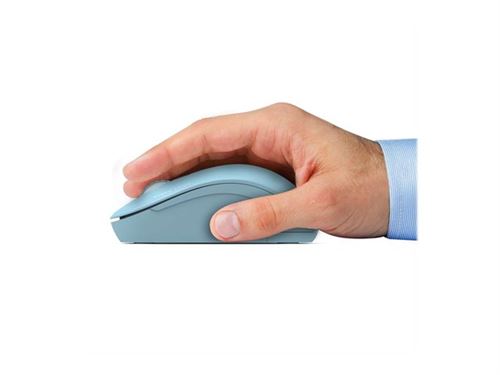PORT Connect Collection - Souris - droitiers et gauchers - optique - 3 boutons - sans fil - 2.4 GHz - récepteur sans-fil USB/USB-C - azur