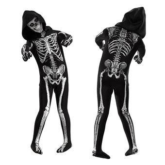 TECHEEL deguisement halloween fantome enfant Costume d'Halloween pour enfants avec cape blanche déguisement fantome enfant Pour Halloween, fête, cosplay, carnaval