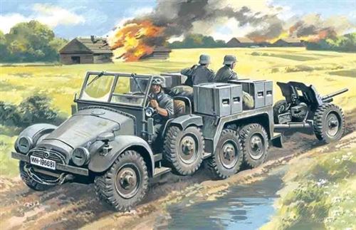 Krupp L2h143 Kfz. 69 With Pak 36 Gun- 1:72e - Icm