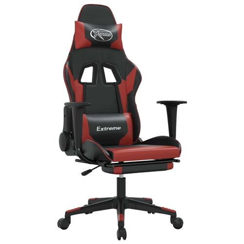 Vidaxl Chaise De Jeu Massage Bordeaux - Image 3