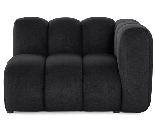 Non Communiqué Noir Debbie - Module D'assise Droit En Tissu Texturé