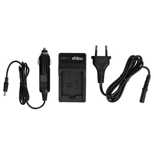 vhbw Chargeur de batterie compatible avec Panasonic DMW-BCK7, DMW-BCK7E caméra, DSLR, action-cam - Chargeur + adaptateur allume-cigare