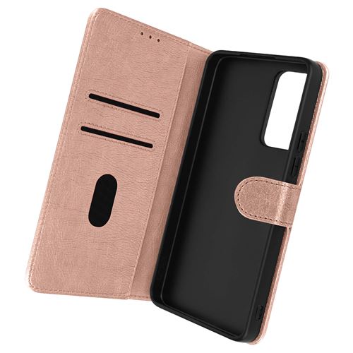 Housse pour Xiaomi 12T et 12T Pro Clapet Portefeuille Fonction Support Vidéo Avizar Rose Gold