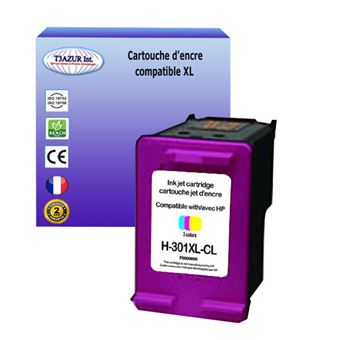 Cartouches D'encre Remanufacturées HP 301XL - 2 Noires + 1 Couleur - Compatible Officejet 2620 Etc.