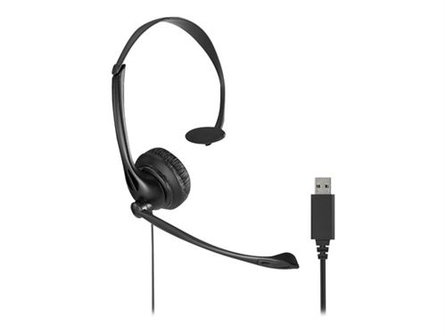 Kensington - Micro-casque - sur-oreille - filaire - USB-A - noir