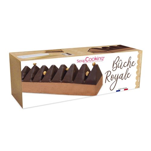 Moule pour bûche pâtissière royale et son support - ScrapCooking