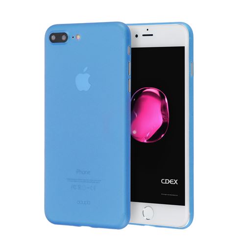 doupi UltraSlim Coque pour iPhone 8 Plus / 7 Plus (5,5 pouces), fin mat ultra mince et ultra léger Bumper Cover Housse de Protection, bleu