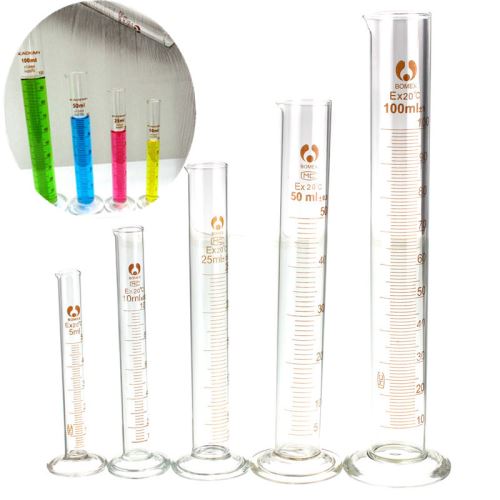 5x cylindre gradué mesurant 5 ml + 10 ml + 25 ml +