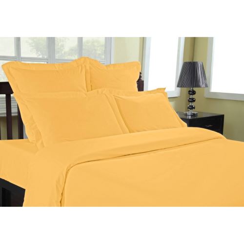 Drap Housse Uni Percale EASY CARE 80 fils/cm² SENSEI SOFT Safran 90x190