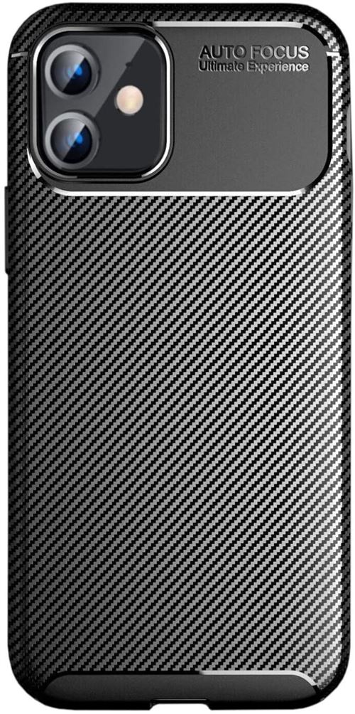 Coque brossée noire pour Apple iPhone 12 PRO 6,1 pouces 2020 Carbon Fiber protection Antichoc XEPTIO