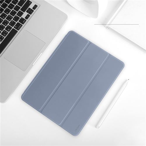 Etui en PU avec support tripliure et porte-stylo bleu pour votre Apple iPad Pro 11 pouces (2020)/(2018)