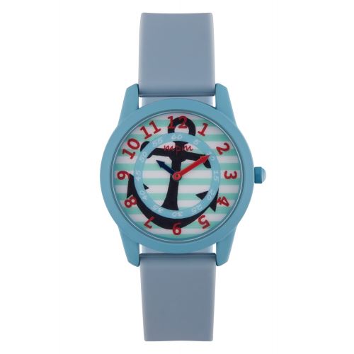 Montre Mixte Ma Première Montre à Quartz Cadran Imprimé 30 mm Et Bracelet Bleu En Silicone MPMS1802
