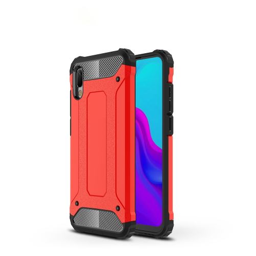 Coque en TPU armure de protection hybride rouge pour votre Huawei Y6 Pro (2019)