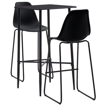 vidaXL 3-delige Barset kunststof zwart279921 - 1