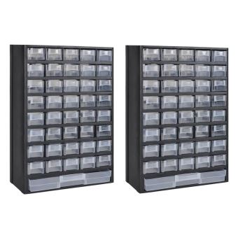 95 90 Sur Boite A Outils De Rangement Avec 41 Tiroirs 2 Pcs