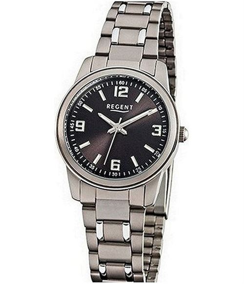 Regent Montre Femme F-858 Noir, Anthrazit