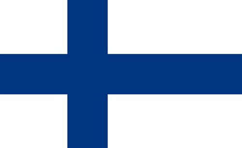 Drapeau Finlande bleu blanc 150 x 90 cm à oeillets