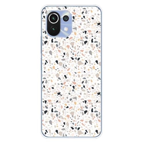 Coque en silicone imprimée compatible Xiaomi Mi 11 Terrazzo color