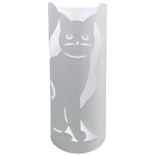 Versa - Porte parapluie en métal Chat Blanc