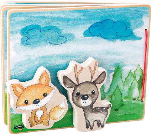 Livre d'images interactif en bois Paysage forestier - 11234