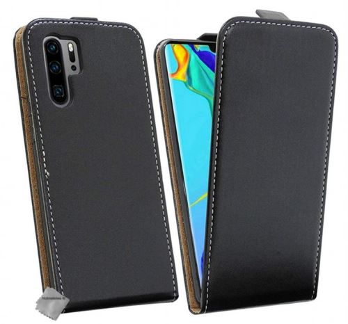 Housse etui coque pochette PU cuir fine pour Huawei P30 Pro avec film ecran - NOIR