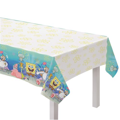 Amscan nappe Bob l'éponge pantalon carré papier 137 x 260 cm blanc