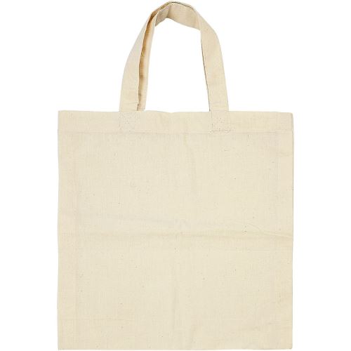 Creative sac en coton 27,5 x 30 cm crème 5 pièces